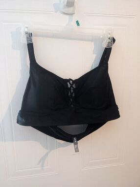 torrid Black Lace-Up Bikini Swim Top